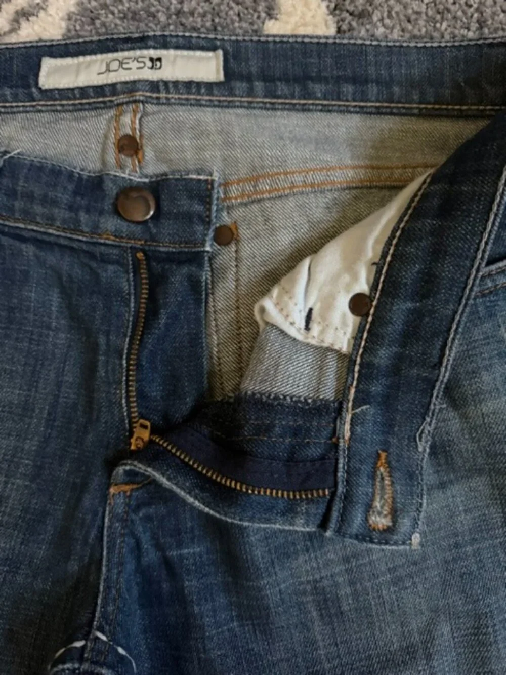 Low-Rise Bootcut Joe's Jeans with Stitching Detail